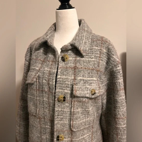 Express Wool Blend Long Shacket - Picture 2 of 8